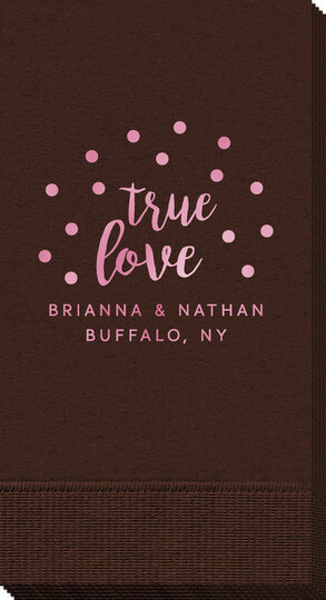 Confetti Dots True Love Guest Towels